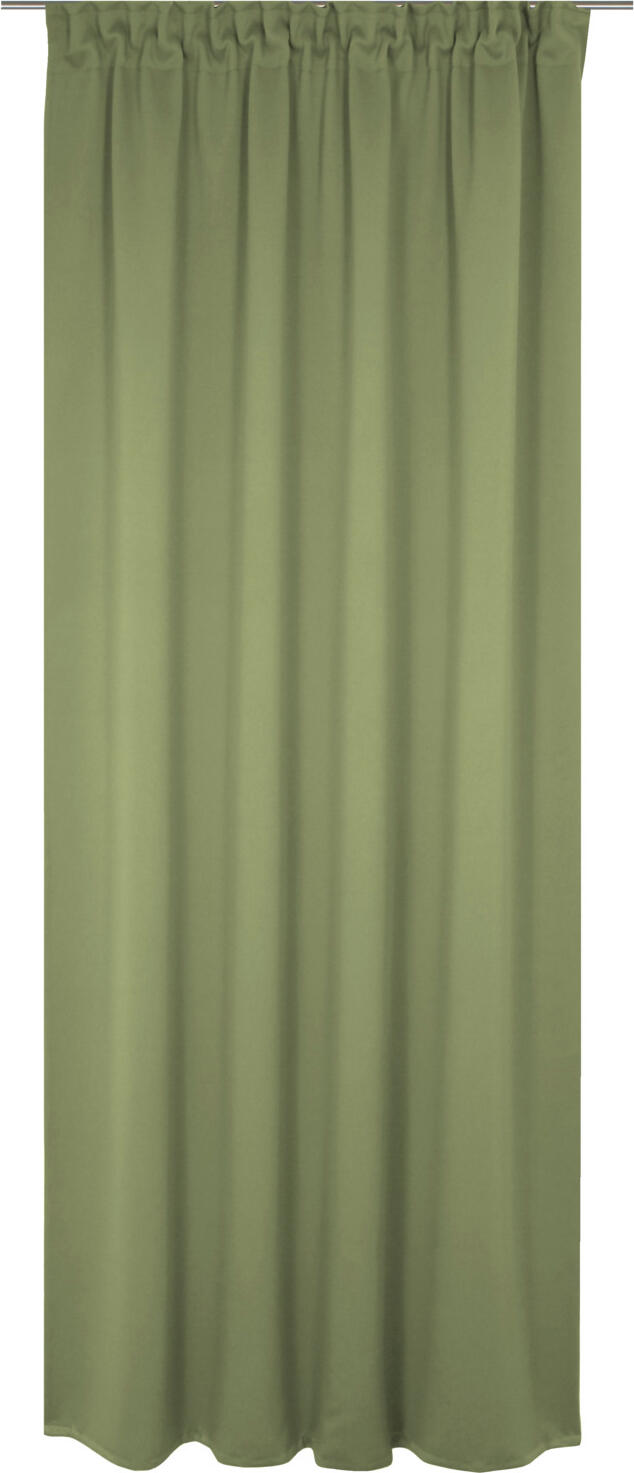 ERWIN M. LUSINI Solutions GmbH Blackout curtain Granat Verdunklungsvorhang Granat Blackout curtain Granat; 142x175 cm (WxH); basswood green Verdunklungsvorhang Granat; 142x175 cm (BxH); lindgrün 100% polyester. Weight approx. 245 g/m². The easy-care Garnet curtain is the ideal choice for rooms and spaces that require darkening. Thanks to its special weave, it absorbs up to 95% of daylight and is opaque. Garnet is supplied with a 10 cm high multi-band with a 1:2 gather ratio, meaning that it can be suspended on either a rail or a rod. The curtain is also flame-retardant in accordance with DIN 4102 B1 EN 13773 class 1. Gather ratio: With a fabric length of 2 m, the gather ratio of 1:2 results in a decorative length of approx. 1 m. 100 % Polyester. Gewicht ca. 245 g/m². Der pflegeleichte Vorhang Granat ist die perfekte Wahl für Zimmer und Räume, die auch abgedunkelt werden sollen. Durch seine spezielle Webart fängt er bis zu 95 % des Tageslichts ab und ist blickdicht. Granat wird mit einem 10 cm hohen Multiband im Raffverhältnis 1:2 geliefert. Das Multiband ermöglicht sowohl die Aufhängung an einer Schiene als auch an einer Vorhangstange. Der Vorhang ist zudem schwer entflammbar nach DIN 4102 B1 EN 13773 Klasse 1. Raffverhältnis: Bei einem Stoffmaß von 2 m ergibt sich im Raffverhältnis 1:2 ein Dekorationsmaß von ca. 1 m.