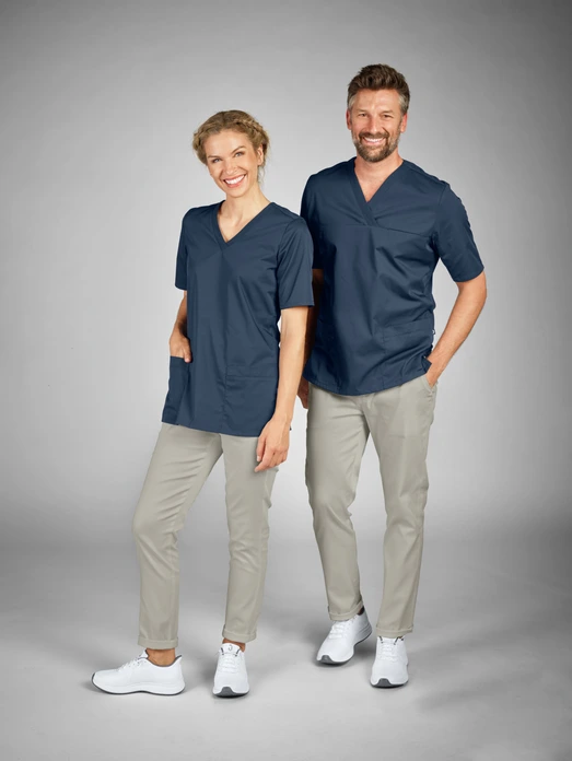 Jobeline Eddie Men's Chinos Service Trousers, Regular Fit, Tapered Leg, Stretch Waistband, Cotton-Polyester-Spandex Blend, OEKO-TEX Certified
