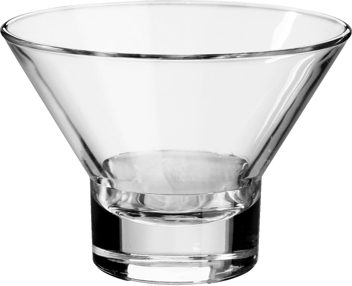 Bormioli Rocco Ypsilon Ice Cream and Dessert Cups, 380ml Glass Sundae Bowls, Transparent, Set of 12 Pieces