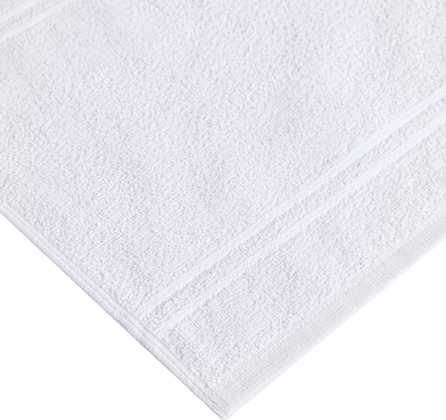 Prosoape pentru fata LUSINI Solutions GmbH Classico, 100% bumbac, 30x30 cm, Alb, OEKO-TEX Standard 100, rezistente la fierbere si clor, Set de 5 piese