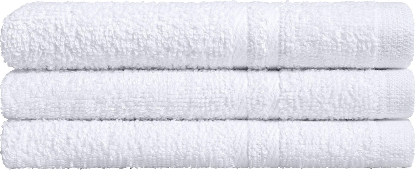 Prosoape pentru fata LUSINI Solutions GmbH Classico, 100% bumbac, 30x30 cm, Alb, OEKO-TEX Standard 100, rezistente la fierbere si clor, Set de 5 piese