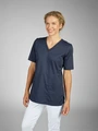 Jobeline Calva Women's Pull-On Tunic, Short-Sleeved V-Neck Medical Scrub, Breathable Piqué Back, 65% Polyester 35% Cotton, OEKO-TEX Standard 100