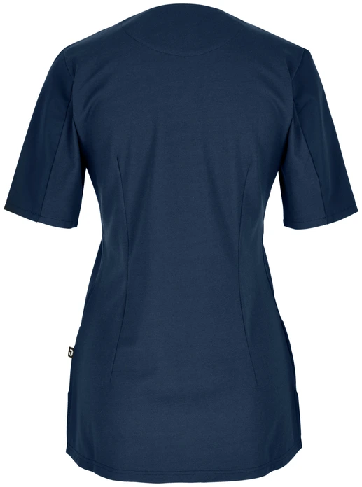 Jobeline Calva Women's Pull-On Tunic, Short-Sleeved V-Neck Medical Scrub, Breathable Piqué Back, 65% Polyester 35% Cotton, OEKO-TEX Standard 100