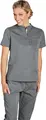 Jobeline Terni Women's Tunic, Lyocell Tencel and Polyester Blend, Polo Style Stand-up Collar, Short Sleeves, Breathable and Durable Medical Scrub