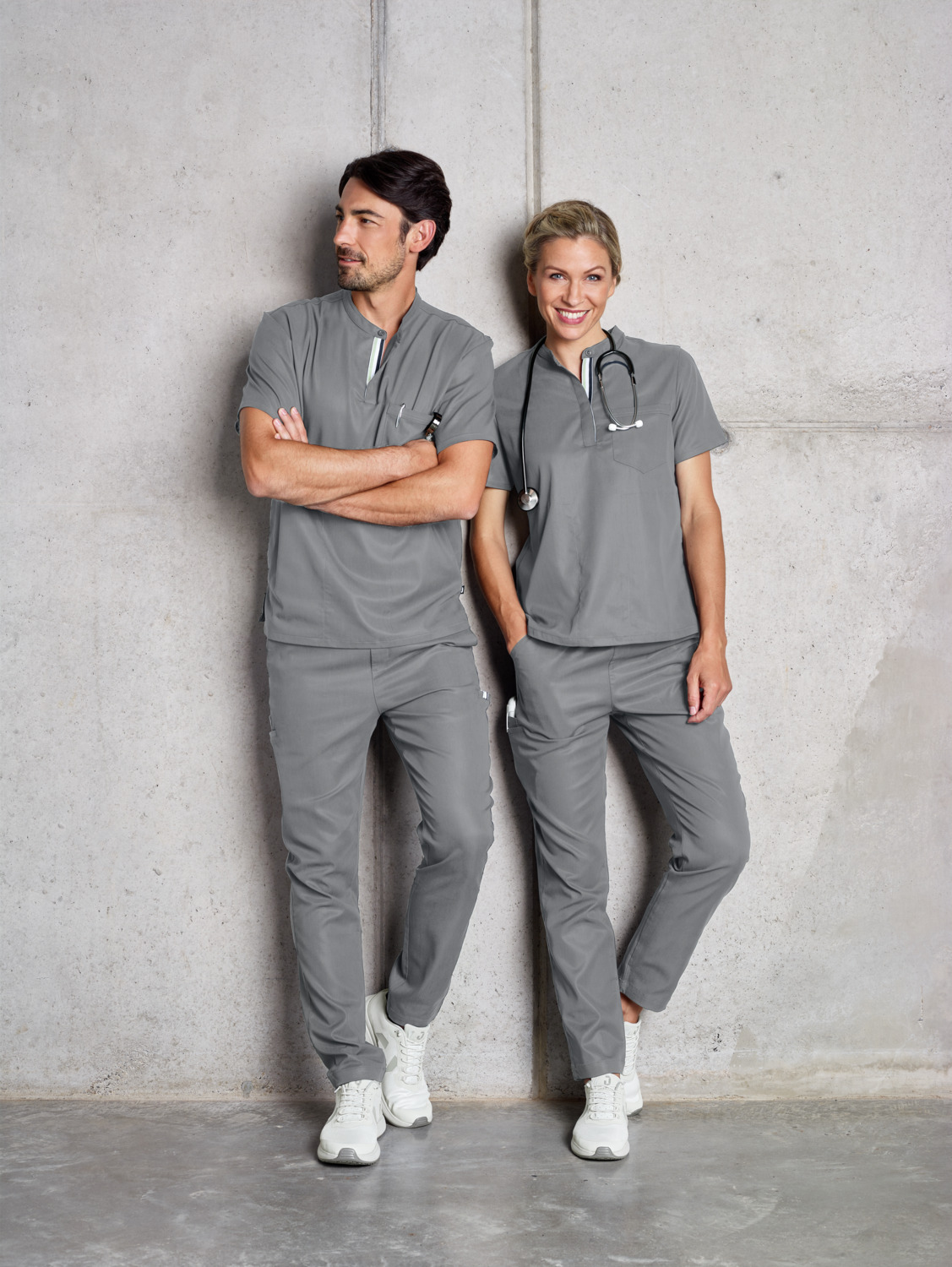 Jobeline Terni Women's Tunic, Lyocell Tencel and Polyester Blend, Polo Style Stand-up Collar, Short Sleeves, Breathable and Durable Medical Scrub
