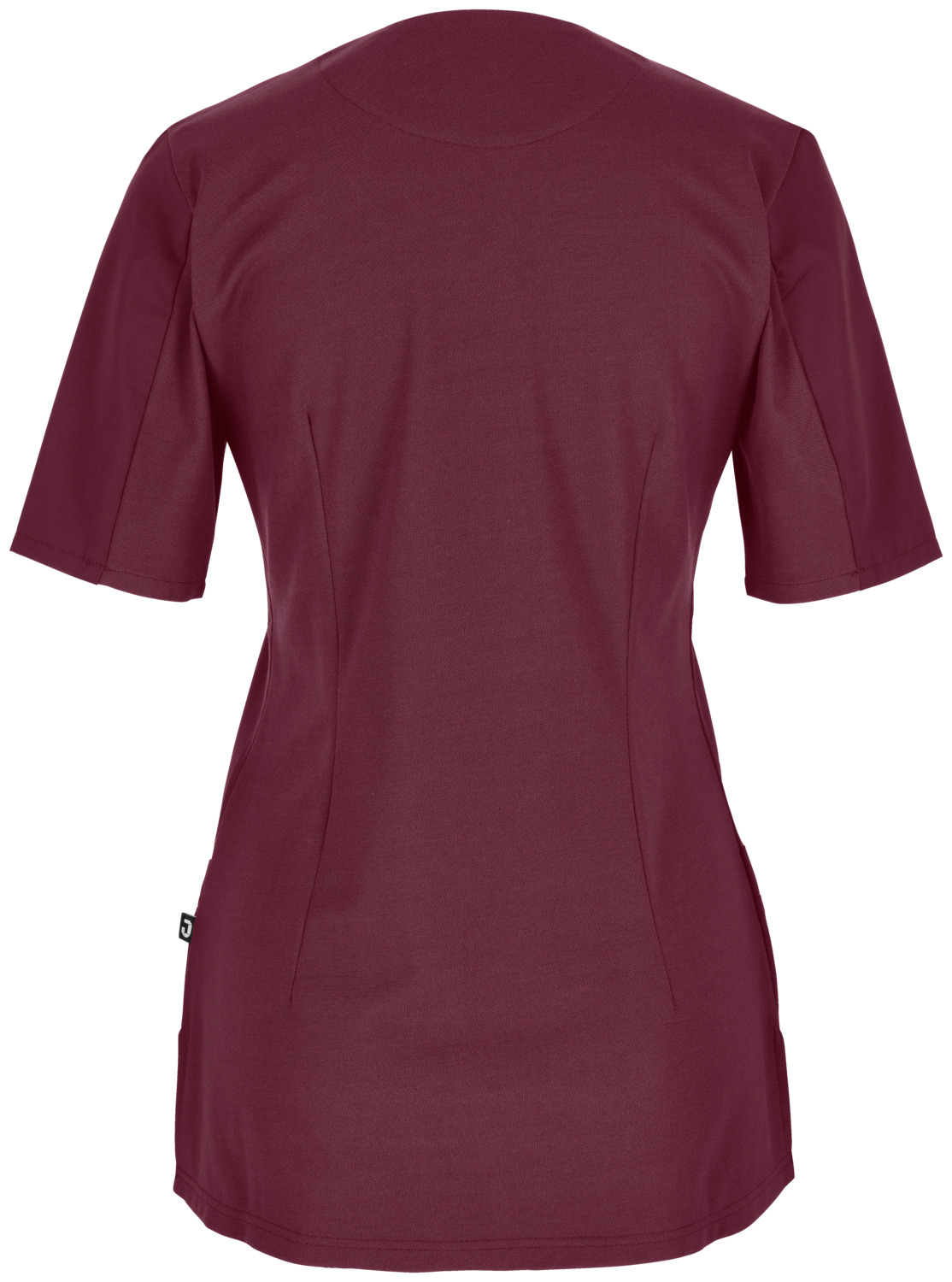 Jobeline Calva Women's Pull-on Tunic, V-neck Short-Sleeved Smock, Breathable Elastic Pique Back, 2 Patch Pockets, 65% Polyester 35% Cotton