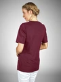 Jobeline Calva Women's Pull-on Tunic, V-neck Short-Sleeved Smock, Breathable Elastic Pique Back, 2 Patch Pockets, 65% Polyester 35% Cotton