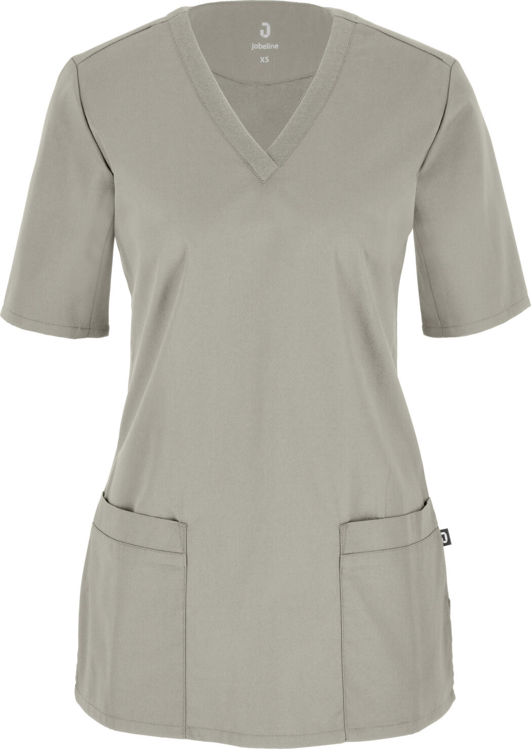 Tunică Damen Jobeline Calva, Model Pull-On cu Maneca Scurta, Guler V, Material Pique pe Spate, Doua Buzunare, Croiala Regular