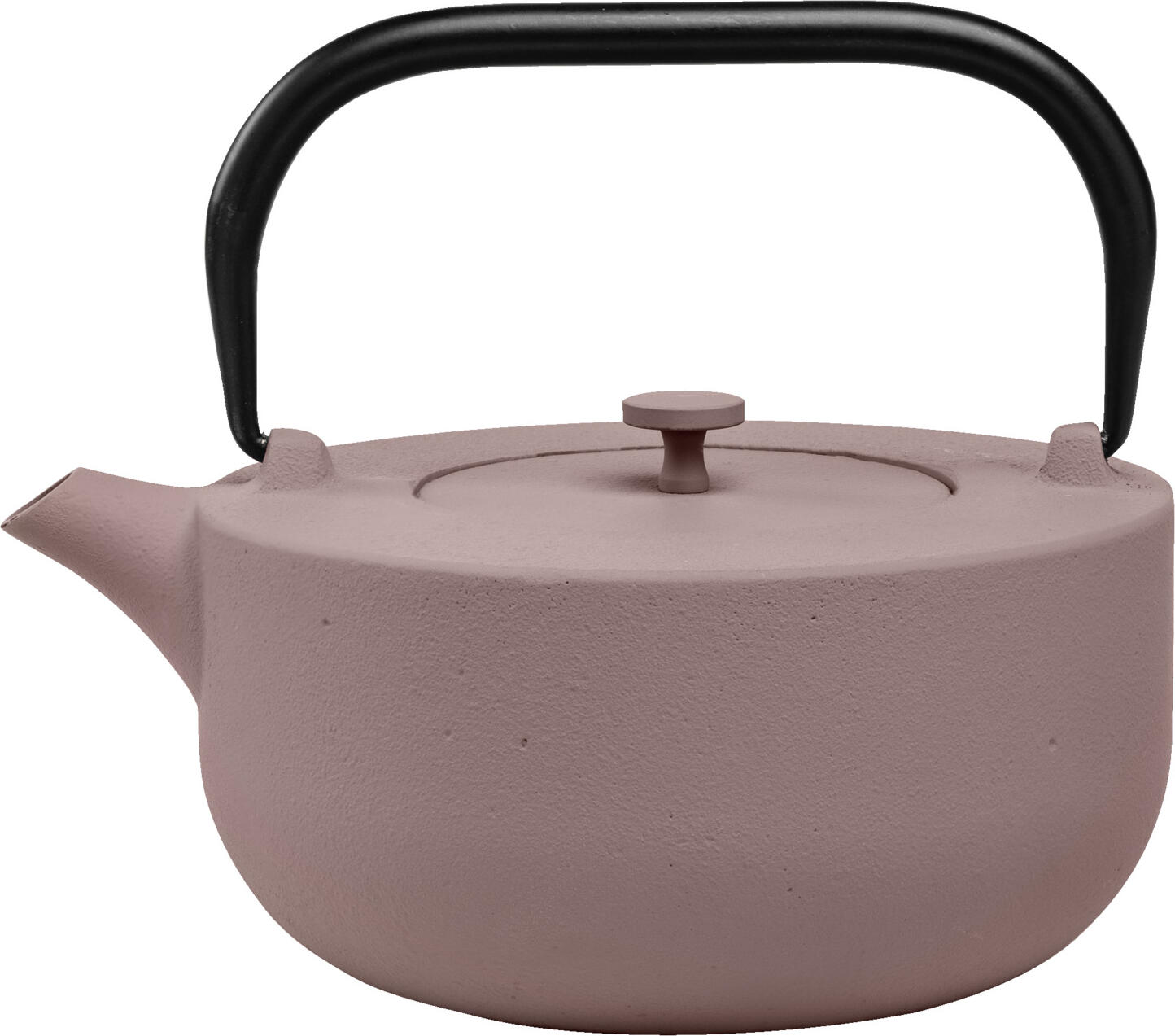 VEGA Nari Cast Iron Teapot, Brown, 960 ml Enameled Interior, Round Shape with Stainless Steel Strainer and Lid, High Heat Retention