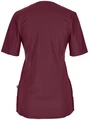 Jobeline Calva Women's Short-Sleeved Pull-On Tunic, V-Neck, Polyester-Cotton Blend with Breathable Piqué Back, Two Patch Pockets, Regular Fit