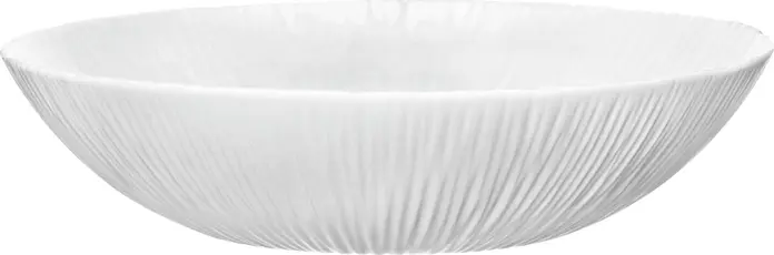 Farfurii adanci pentru supa Bormioli Rocco Coconut, sticla temperata, albe, 20.1 cm, 800 ml, rezistente la masina de spalat vase si cuptor cu microunde, set de 6 piese