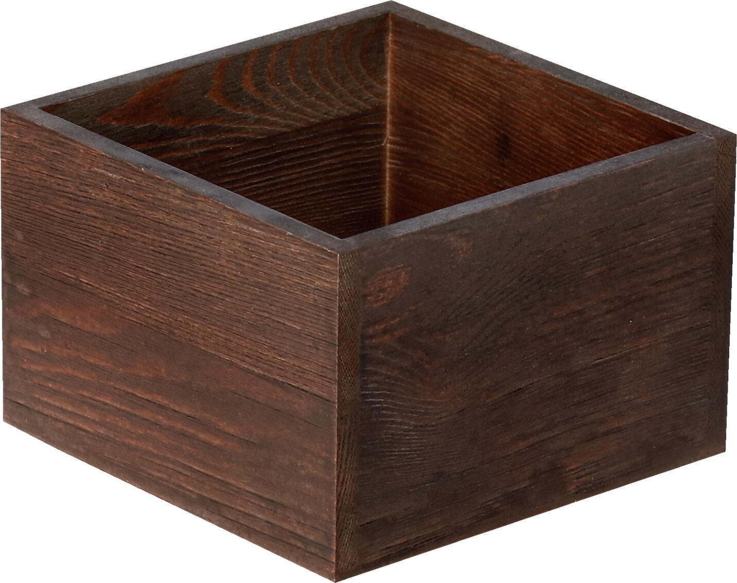 Pulsiva Gautier Wooden Buffet Display Box, Food-Safe Lacquered Pine Wood, Brown, 15x15x10 cm