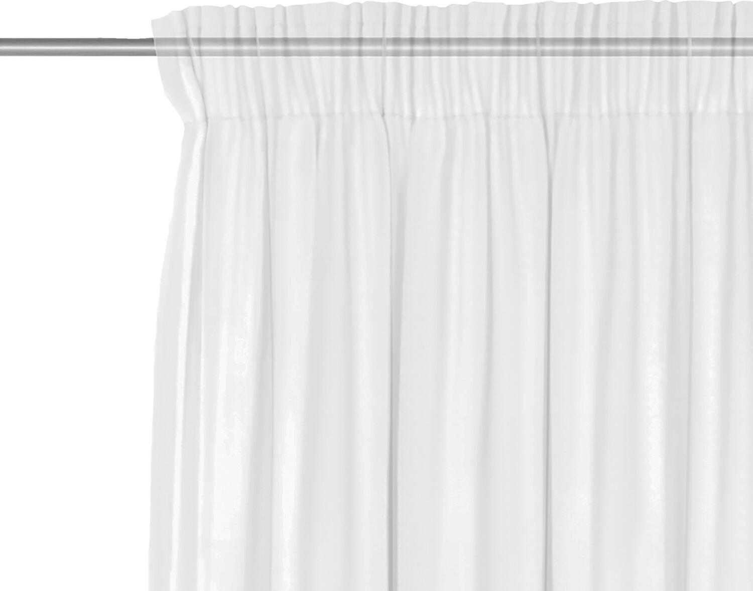 LUSINI Solutions GmbH Smaragd Transparent Sheer Curtain, 100% Polyester, White, 450x245 cm, Flame Retardant DIN 4102 B1, OEKO-TEX Standard 100
