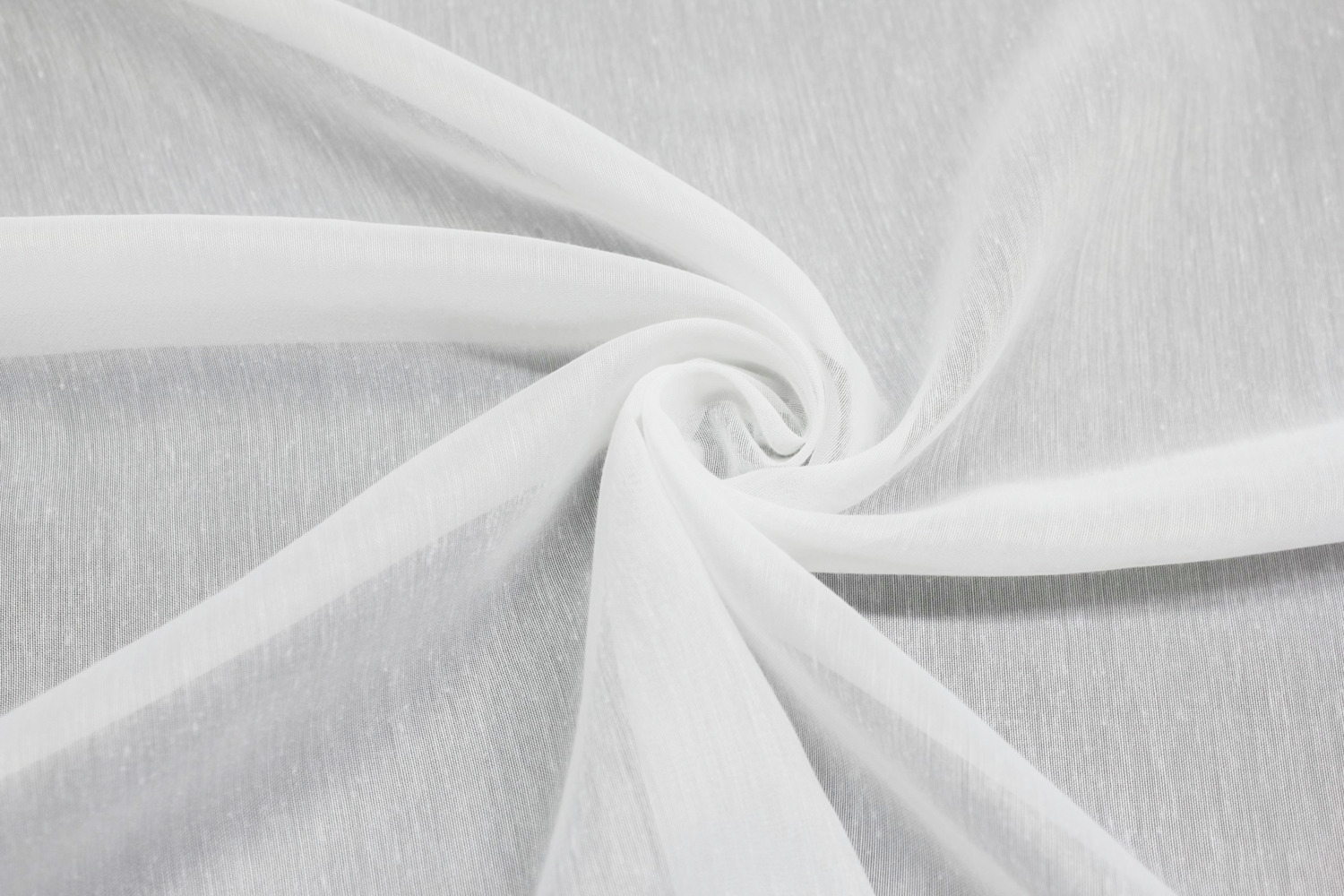 LUSINI Solutions GmbH Smaragd Transparent Sheer Curtain, 100% Polyester, White, 450x245 cm, Flame Retardant DIN 4102 B1, OEKO-TEX Standard 100