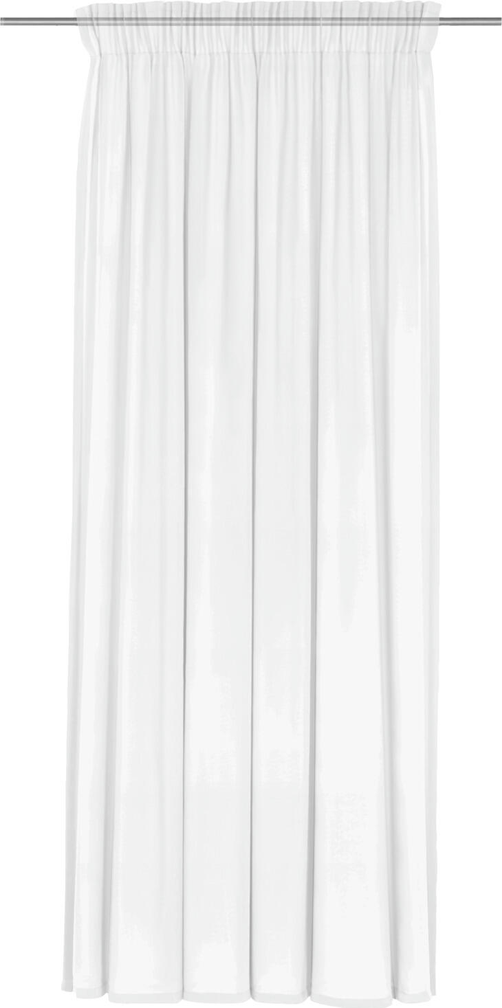 ERWIN M. LUSINI Solutions GmbH Transparent curtain Smaragd Transparenter Vorhang Smaragd Transparent curtain Smaragd; 450x245 cm (WxH); white Transparenter Vorhang Smaragd; 450x245 cm (BxH); weiß 100% polyester. Weight approx. 70 g/m². The emerald muslin curtain looks both modern and natural thanks to its irregular structure. The integrated zinc band for weight guarantees an ideal drape. The 7.5 cm high pencil pleat heading with a pull ratio of 1:2 ensures a defined and beautiful fall of the folds. The fabric is not only easy-care, but also flame-retardant in accordance with DIN 4102 B1 EN 13773 class 1. Pull ratio: With a fabric dimension of 2 m, a pull ratio of 1:2 produces a finished decoration dimension of 1 m. 100 % Polyester. Gewicht ca. 70 g/m². Der Musselin-Vorhang Smaragd wirkt durch seine unregelmäßige Struktur modern und natürlich zugleich. Danke dem eingearbeiteten Zinkband zur Beschwerung ist ein toller Fall garantiert. Das 7,5 cm hohe Bleistiftfaltenband mit einem Zugverhältnis von 1:2 sorgt dabei für einen definierten schönen Faltenwurf. Der Stoff ist nicht nur pflegeleicht, sondern auch schwer entflammbar nach DIN 4102 B1 EN 13773 Klasse. Zugverhältnis: Bei einem Stoffmaß von 2 m ergibt sich mit einem Zugverhältnis 1:2 ein fertig gezogenes Dekorationsmaß von 1 m.