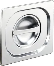 PULSIVA LUSINI Solutions GmbH GN lid 1/6 Basic without spoon recess GN-Deckel 1/6 Basic ohne Löffelaussparung GN lid 1/6 Basic without spoon recess; GN 1/6, 17.6x16.2 cm (LxW); silver; rectangular GN-Deckel 1/6 Basic ohne Löffelaussparung; GN 1/6, 17.6x16.2 cm (LxB); silber; rechteckig Stainless steel GN lids. Suitable for GN containers of the Basic range. Dishwasher safe. Without spoon recess. GN-Deckel aus Edelstahl, rostfrei. Passend für GN-Behälter der Gruppe Basic. Spülmaschinenfest. Ohne Löffelaussparung.