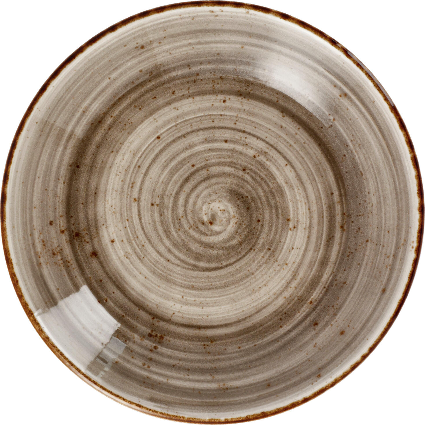 Set de 6 piese Boluri pentru Paste Rotunde VEGA Nebro, Porțelan Premium, Gri, Design Rustic Fără Margine, 900ml, 25.2x4.3 cm, Rezistente la Microunde