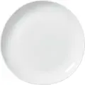 Плоские фарфоровые тарелки Vega Ovalize, белые, органическая круглая форма, 16x2.1 см, подходят для посудомоечной машины и микроволновой печи, набор из 6 предметов