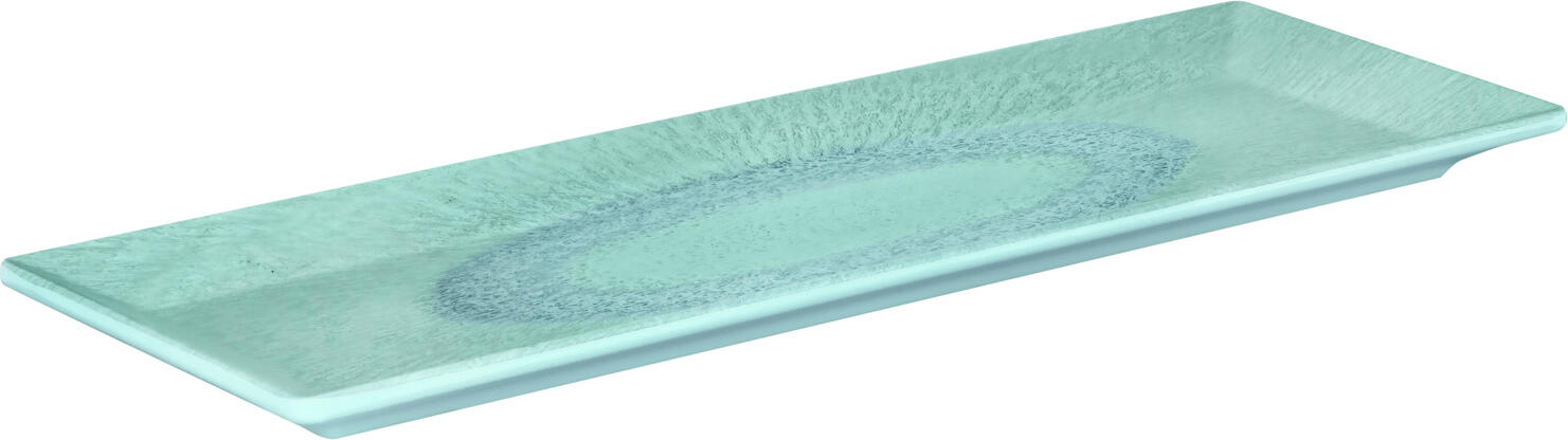 Vega Torto Serving Platter Set of 6, Rectangular Melamine Presentation Platter, Turquoise Blue, 31 x 10.5 x 1.8 cm, Impact Resistant, Dishwasher Safe