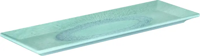 Vega Torto Serving Platter Set of 6, Rectangular Melamine Presentation Platter, Turquoise Blue, 31 x 10.5 x 1.8 cm, Impact Resistant, Dishwasher Safe
