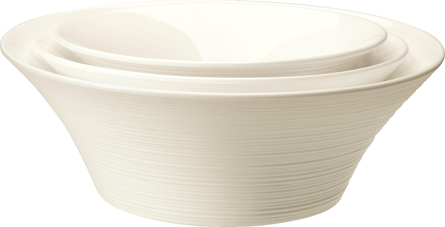 VEGA LUSINI Solutions GmbH Bowl  Skyline Schale Skyline Bowl  Skyline; 300 ml, 17.5x6 cm (ØxH); cream white; round; 6 piece / pack Schale Skyline; 300 ml, 17.5x6 cm (ØxH); cremeweiß; rund; 6 Stück / Pack Cream colored bone china bowl with relief. Modern design. High resistance. Brilliant glaze. Dishwasher safe and microwaveable. Cremefarbene Schale aus Bone-China mit Relief. Modernes Design. Hohe Widerstandsfähigkeit. Brillante Glasur. Spülmaschinenfest und mikrowellengeeignet.