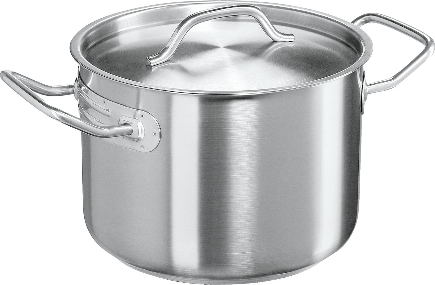 Oala pentru supa Pulsiva Chef, 20.9 L, Otel Inoxidabil 18/0 Crom-Nichel, Baza Sandwich cu Nucleu de Aluminiu, Margine pentru Turnare, Compatibila Toate Plite, Argintie, Fara Capac