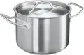 Oala pentru supa Pulsiva Chef, 20.9 L, Otel Inoxidabil 18/0 Crom-Nichel, Baza Sandwich cu Nucleu de Aluminiu, Margine pentru Turnare, Compatibila Toate Plite, Argintie, Fara Capac