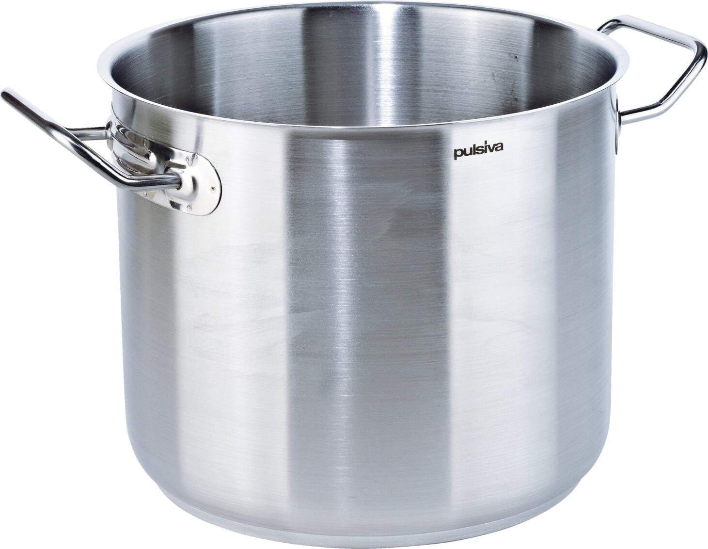 Oala pentru supa Pulsiva Chef, 20.9 L, Otel Inoxidabil 18/0 Crom-Nichel, Baza Sandwich cu Nucleu de Aluminiu, Margine pentru Turnare, Compatibila Toate Plite, Argintie, Fara Capac