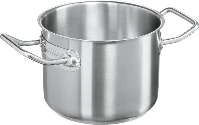 Oala pentru supa Pulsiva Chef, 20.9 L, Otel Inoxidabil 18/0 Crom-Nichel, Baza Sandwich cu Nucleu de Aluminiu, Margine pentru Turnare, Compatibila Toate Plite, Argintie, Fara Capac