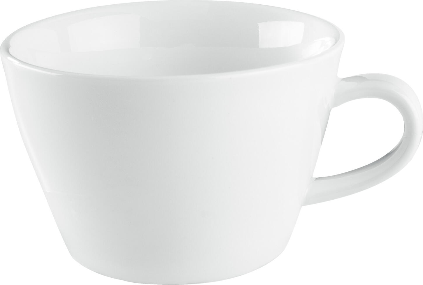 Pulsiva Rio Coffee Cup Set of 6, 200 ml White Porcelain, Dishwasher and Microwave Safe, Stackable, 9 cm Diameter