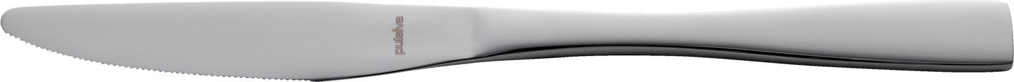 Pulsiva Granda Table Knife Set of 12, Chrome-Stainless Steel 13/0, Mirror Polished, Rustproof, 22.3 cm, Silver