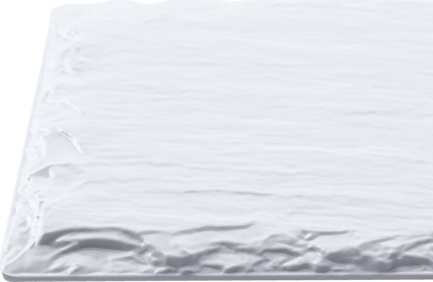 VEGA Taylor Rectangular Platter Set of 2, White Melamine Slate Look, GN 1.5/4, 39.7 x 16.2 x 2 cm, Break Resistant and Dishwasher Safe