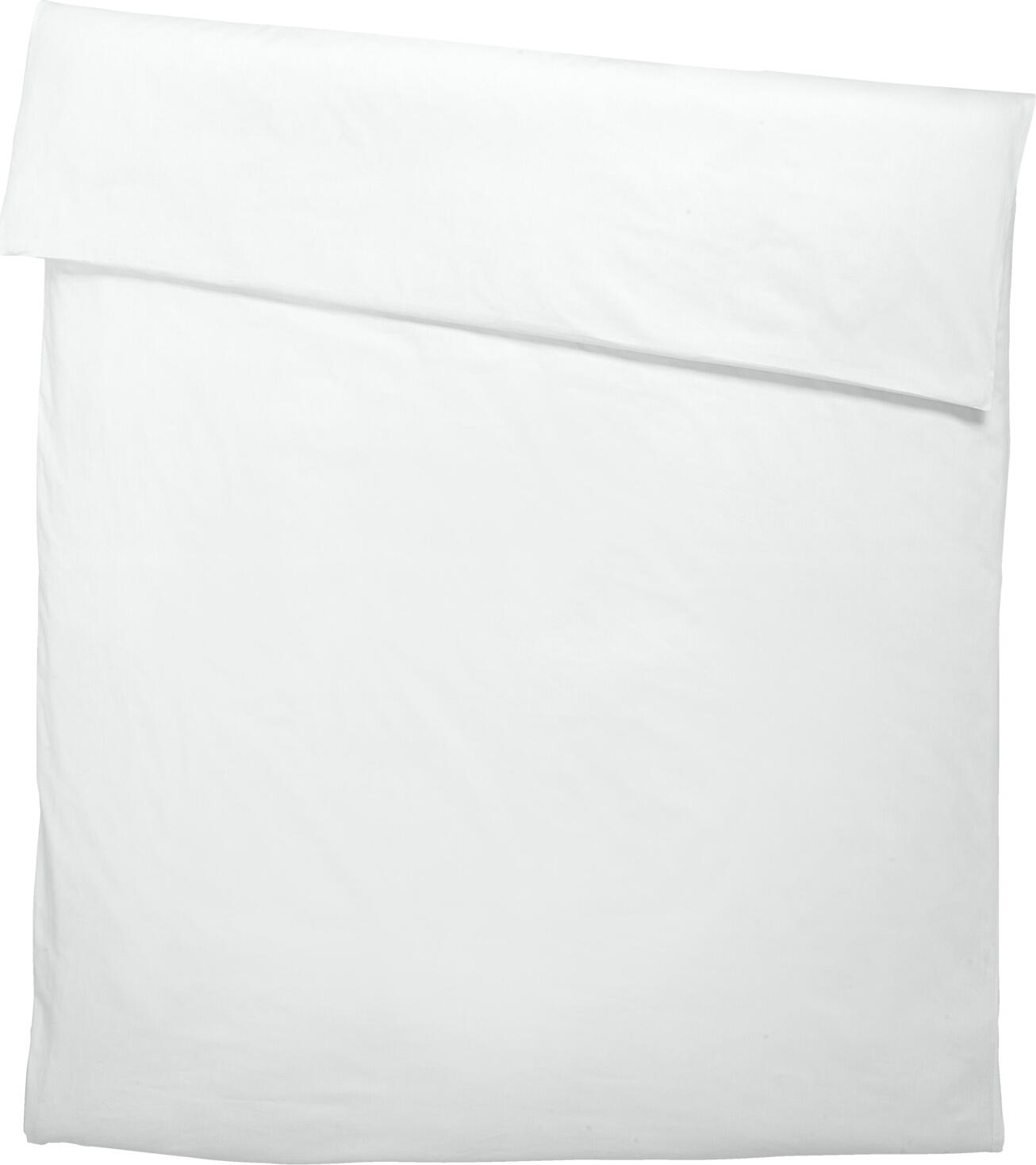 LUSINI Solutions GmbH Tokio Duvet Cover, 100% Cotton Mako-Satin, 140x200 cm, White, Hotel Closure, OEKO-TEX Standard 100, Boil-proof and Easy Iron
