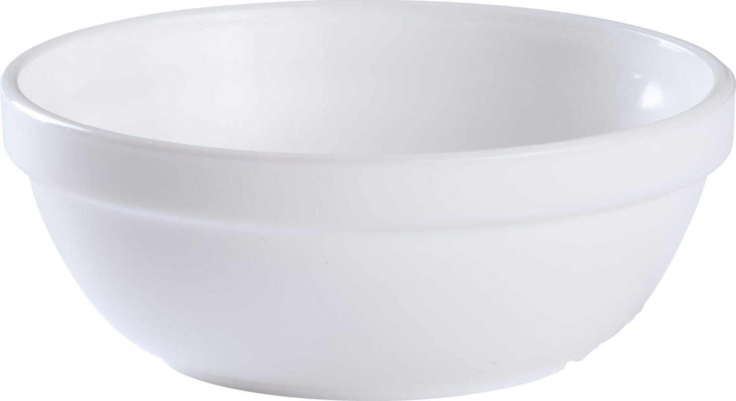 Arcoroc Arc France SAS Salad bowl Restaurant Salatschale Restaurant Salad bowl Restaurant; 315 ml, 12x4.7 cm (ØxH); white; round; 36 piece / pack Salatschale Restaurant; 315 ml, 12x4.7 cm (ØxH); weiß; rund; 36 Stück / Pack Robust bowl made of tempered opal glass. Particularly robust, shock-resistant and insensitive to scratches. Stackable, microwaveable and dishwasher safe. Die Salatschale 315 ml von Arcoroc ist für den professionellen Einsatz in Gastronomie, Hotellerie und Gemeinschaftsverpflegung konzipiert und überzeugt durch ihre robuste Hartglasqualität sowie ihre funktionale Stapelbarkeit im täglichen Betrieb. Mit einem Fassungsvermögen von 315 ml und kompakten Maßen (Ø 120 mm, Höhe 47 mm) eignet sich die Schale ideal für Salate, Desserts, Beilagen oder kleinere Speisen in Kantinen, Schulen, Kindergärten oder Pflegeeinrichtungen. Durch ihre klare Formgebung lässt sie sich flexibel in unterschiedlichen Verpflegungskonzepten einsetzen – von der Tablettausgabe bis zum à-la-carte-Service. Gefertigt aus gehärtetem Glas, bietet die Schale eine erhöhte Widerstandsfähigkeit gegenüber Stößen und Temperaturschwankungen und ist damit optimal für stark frequentierte Einsatzbereiche geeignet. Die glatte, porenfreie Oberfläche unterstützt eine hygienische Reinigung und ist für gewerbliche Spülmaschinen ausgelegt. Dank der platzsparenden Stapelbarkeit ermöglicht die Salatschale eine effiziente Lagerhaltung und optimierte Abläufe in Küche und Ausgabe – ein klarer Vorteil gegenüber weniger funktionalem Geschirr. * Hartglas-Qualität – robust und langlebig im Dauereinsatz * Optimales Volumen (315 ml) – ideal für Salate, Desserts & Beilagen * Platzsparend stapelbar – effiziente Lagerung und Logistik * Hygienisch & pflegeleicht – porenfreie Oberfläche * Spülmaschinengeeignet – für den professionellen Einsatz optimiert