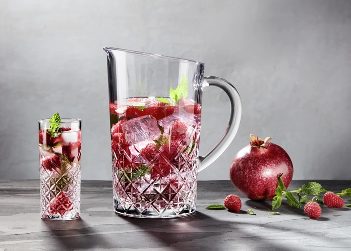Pasabahce Timeless Cocktail Highball Glasses, 180 ml, Transparent Soda-Lime Glass with Vintage Relief Design, Dishwasher Safe, Set of 12 Pieces