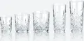 Pasabahce Timeless Cocktail Highball Glasses, 180 ml, Transparent Soda-Lime Glass with Vintage Relief Design, Dishwasher Safe, Set of 12 Pieces