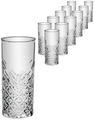 Pasabahce Timeless Cocktail Highball Glasses, 180 ml, Transparent Soda-Lime Glass with Vintage Relief Design, Dishwasher Safe, Set of 12 Pieces