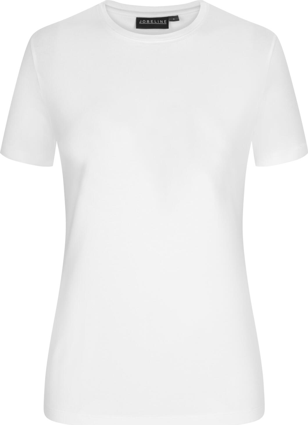 Jobeline Malme Women's Short Sleeve T-shirt, 190 g/m² Cotton Jersey, Regular Fit Round Neck with Extra Long Back for Catering and Nursing