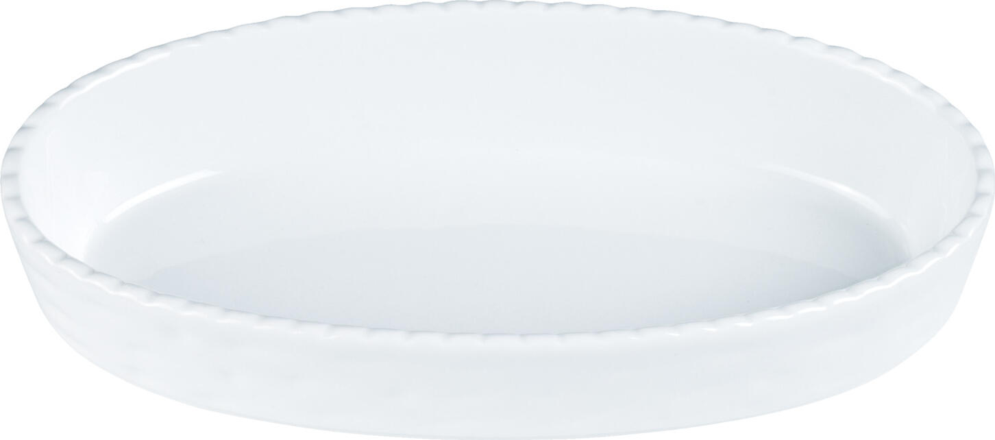 Set de 4 vase de copt Pulsiva Aripa din porțelan, forme ovale pentru cuptor albe, 540ml, 24x13x4 cm, rezistente la cuptor pana la 200°C, microwave