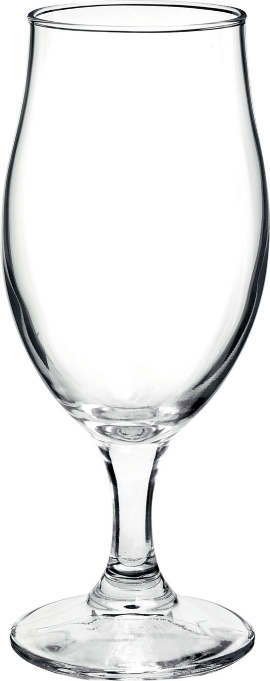 Bormioli Rocco Executive Beer Tulip Glass Set of 6, 391 ml, 186 mm Height, 78 mm Diameter, Transparent Glass with Filling Line, Dishwasher Safe