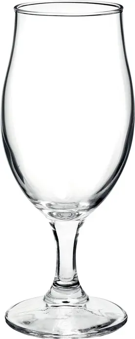Bormioli Rocco Executive Beer Tulip Glass Set of 6, 391 ml, 186 mm Height, 78 mm Diameter, Transparent Glass with Filling Line, Dishwasher Safe