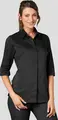 Jobeline Fiore Women's Blouse, 3/4 Sleeve, Regular Fit, Cotton-Polyester Blend, Easy-Care, OEKO-TEX Certified, Black, Size 50