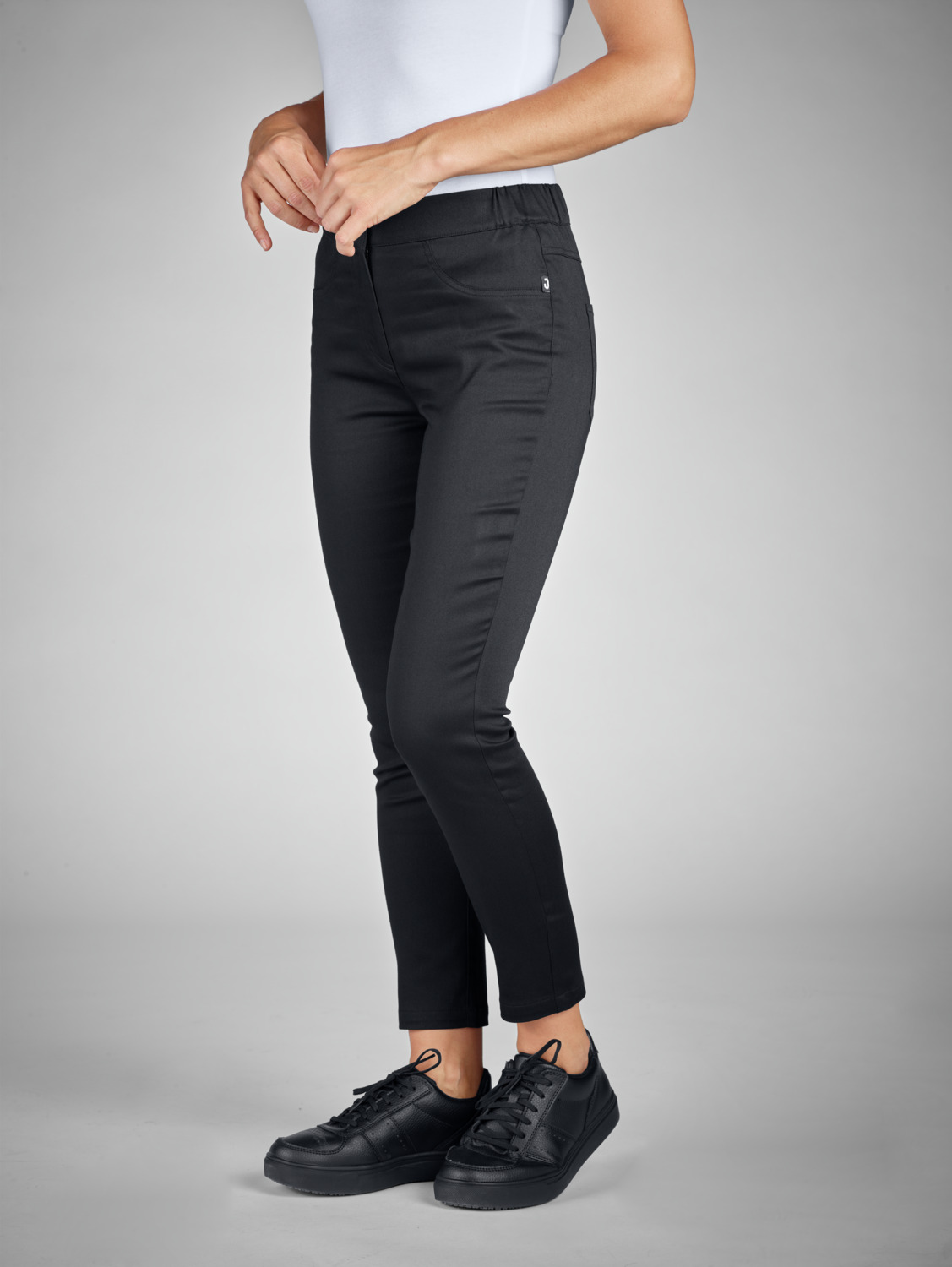 Jobeline Ellie 7/8 Women's Trousers, Slim Fit, 69% Cotton 28% Polyester 3% Elastane, Elasticated Waist, OEKO-TEX Standard 100, Easy-Care