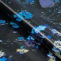 Glossy Gift Wrapping Paper, 50x70 cm, Abstract Blue Purple Yellow Pattern on Black Background