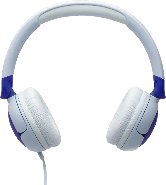 Casca JBL Junior 320 (JR320) On-Ear cu Fir pentru Copii, Albastru și Alb, Difuzoare Dinamice de 32mm, Limitare Volum 85dB, Microfon Integrat, Design Pliabil, Jack 3.5mm