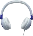 Casca JBL Junior 320 (JR320) On-Ear cu Fir pentru Copii, Albastru și Alb, Difuzoare Dinamice de 32mm, Limitare Volum 85dB, Microfon Integrat, Design Pliabil, Jack 3.5mm