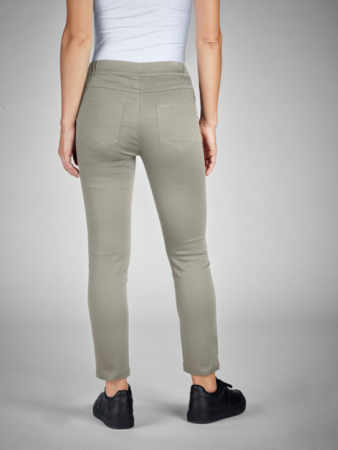 Jobeline Ellie 7/8 Women's Service Trousers, Slim Fit, Cotton Blend with Elastane, Elasticated Waist, 7/8 Length, OEKO-TEX Certified