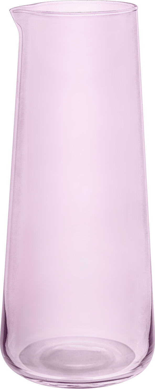 Vega Avni Decanter Carafe, 1800 ml, Solid Colored Glass, Rose, Dishwasher Safe, Elegant Shape, 8.8x27 cm