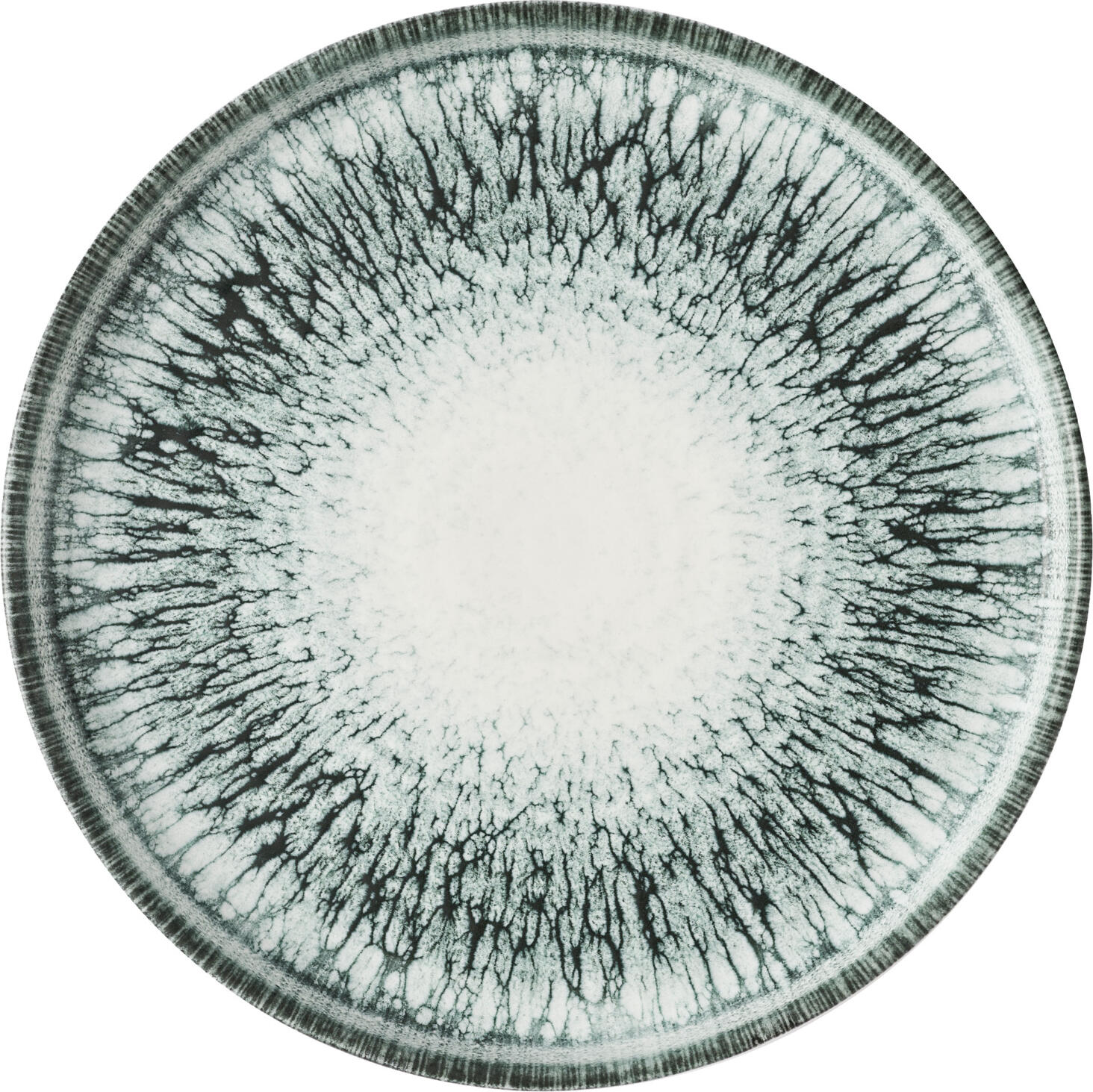 Churchill Inked Lume Super Vitrified Porcelain Flat Plate, 15.7 cm, 6 Pieces, Reactive Lume-Effect Glaze, Professional Catering Grade, Dishwasher and Microwave Safe