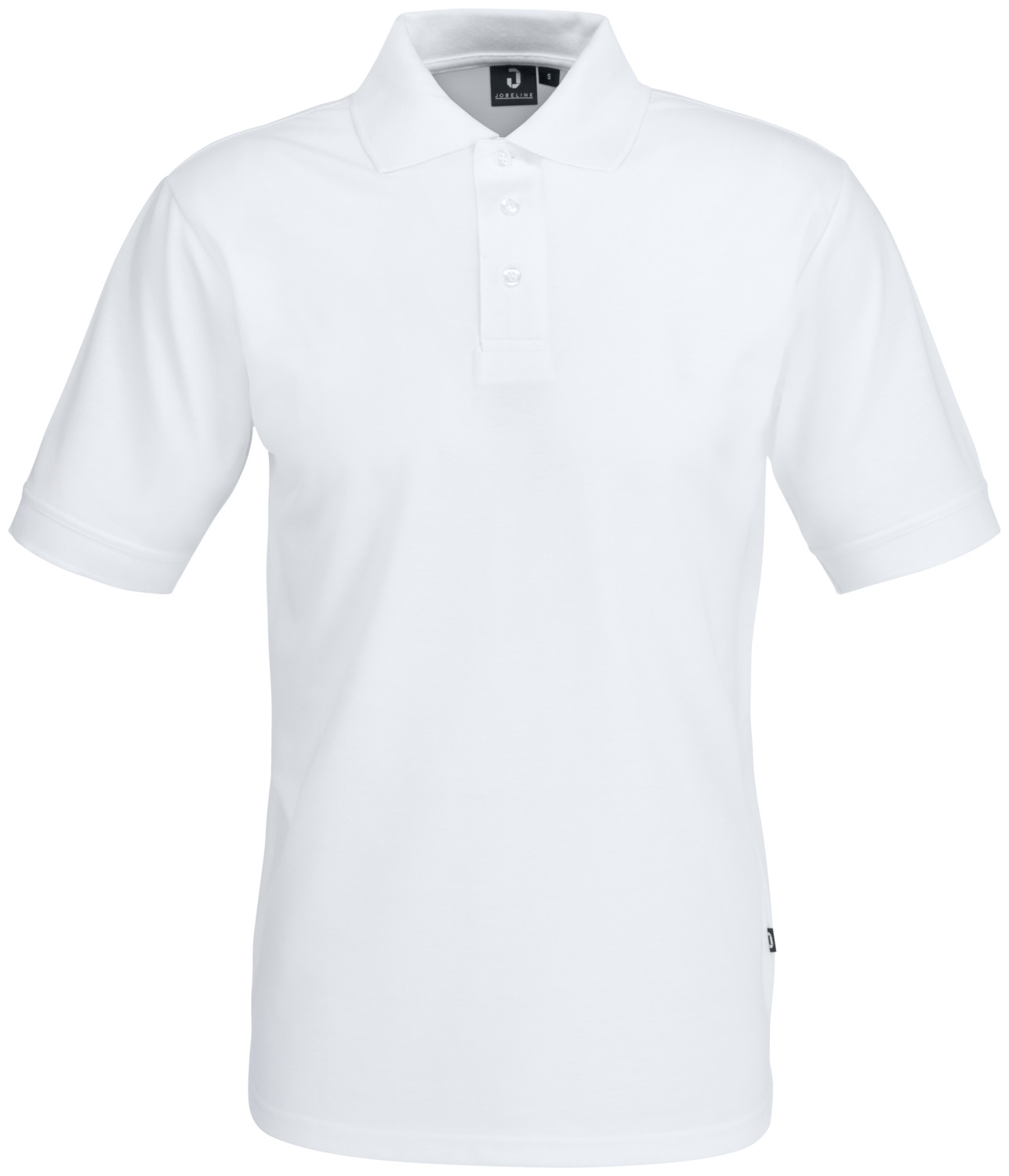 JOBELINE LUSINI Solutions GmbH Men's polo shirt Fly short sleeve Herren Poloshirt Fly Kurzarm Men's polo shirt Fly short sleeve; Size L; white Herren Poloshirt Fly Kurzarm; Kleidergröße L; weiß 65 % polyester, 35 % cotton. 60°C gentle wash. Short-sleeved polo shirt for men in superwash quality made from high-quality materials with optimum comfort. The easy-care polo shirt has a polo collar and flat-knit cuffs, a three-button placket and small side slits. Straight cut with a comfortable fit. Back length: 74 cm for size M. 65 % Polyester, 35 % Baumwolle. 60°-Schonwäsche. Kurzärmeliges Polo-Shirt für Herren in Superwash-Qualität aus hochwertigen Materialien mit optimalem Tragekomfort. Das pflegeleichte Poloshirt verfügt über einen Polokragen und Ärmelbündchen aus Flachstrick, eine Dreiknopfleiste und kleine Seitenschlitze. Gerade geschnitten mit bequemer Passform. Rückenlänge: 74 cm in Gr M